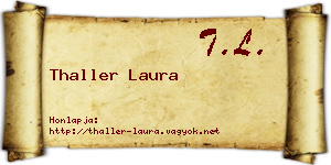 Thaller Laura névjegykártya